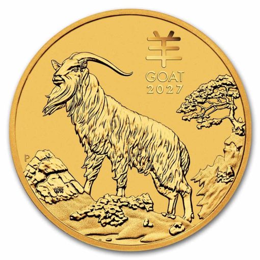 2027年 (新品) オーストラリア「干支 十二支・未年 羊年」純金 1オンス