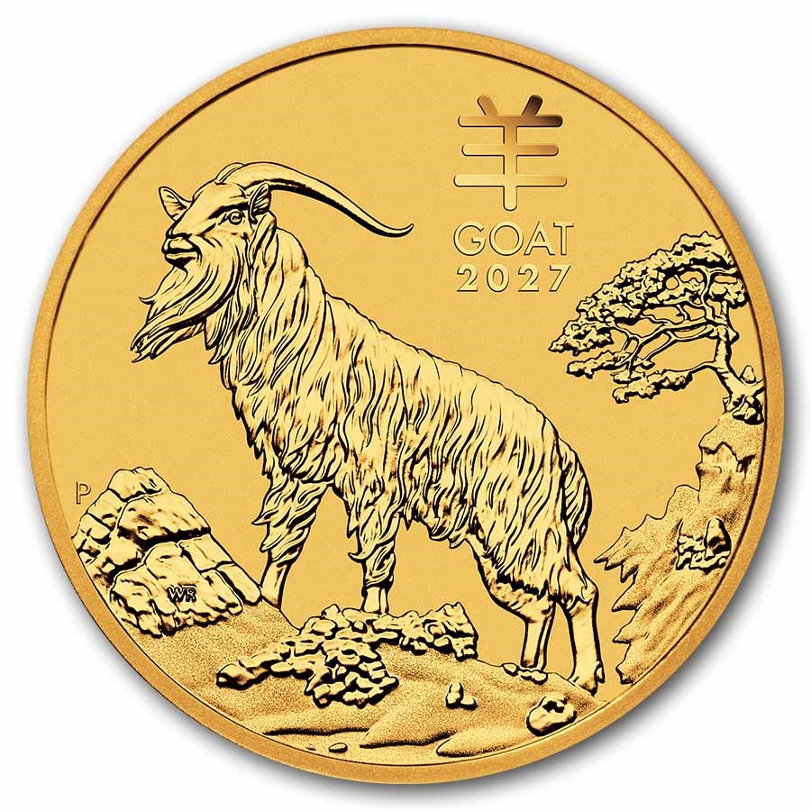 2027年 (新品) オーストラリア「干支 十二支・未年 羊年」純金 1/10