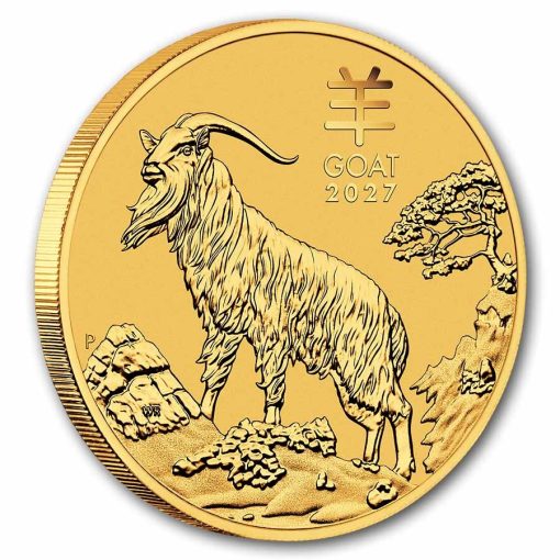 2027年 (新品) オーストラリア「干支 十二支・未年 羊年」純金 1/4