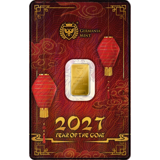 2027年 (新品) ポーランド ゲルマニア「干支 十二支・未年 羊年」純金