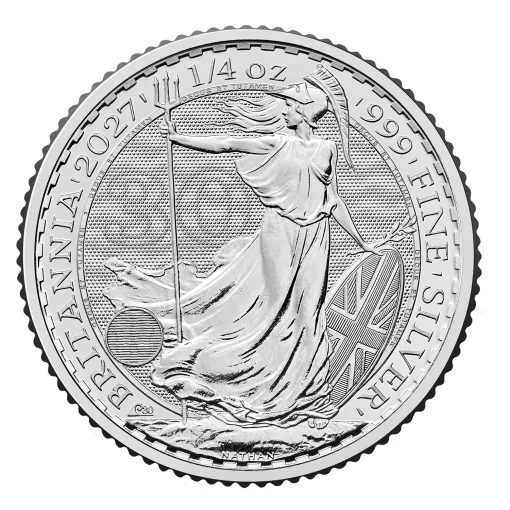 2027年 (新品) イギリス「ブリタニア・30周年」純銀 1/4オンス 銀貨